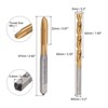 Unique Bargains 6542 High Speed Steel Titanium Plated Spiral Point Thread Tap and Twist Drill Bit Set - 2 of 4