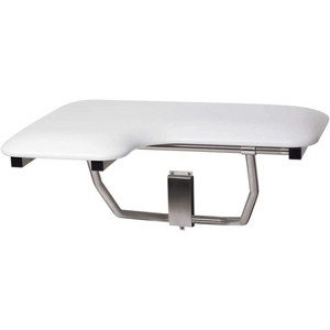 Seachrome Padded Cushion Wall Mount Folding Left-Handed Transfer Bench Shower Seat, ADA Compliant - 1 of 1