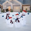 Set of 4 Mesh Snowman Family with LED Lights - 2 of 4