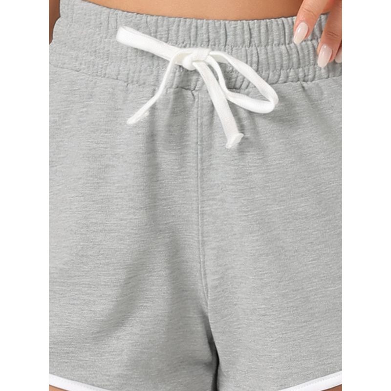 cheibear Women's Sweat Shorts Casual Summer Lounge Athletic Running Elastic Cotton Pajama Shorts, 4 of 6