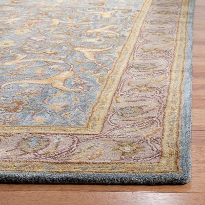 Heritage Blue and Beige Hand-Tufted Wool 4' x 6' Area Rug