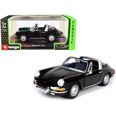 Porsche 911 Targa Convertible Black "Classic" Series 1/32 Diecast Model Car by Bburago