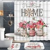 LunaLulinlk Home Sweet Home Rose Polyester Shower Curtain - 2 of 4