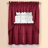 Collections Etc Solid Textured Swag Window Curtain Pair, Single Panel, - 3 of 4