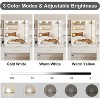 Vanity Desk with Led Lighted Mirror,Makeup Vanity with 10 Led Lights & 5 Metal Sliding Drawers, 3 Color Brightness Adjustable - 3 of 4