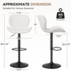 Sapphtopaz 2PCS Modern Swivel Bar Stools with PU Upholstered Adjustable Height 22.2"-31" Barstools with Back Counter Stool for Kitchen Island - 3 of 4