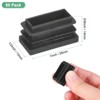 Unique Bargains Chair Leg Bar Stool Plastic Rectangle Hole Tubing End Plug Caps Black - 3 of 4