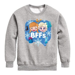 Boys' - Disney - Anna and Elsa Graphic Long Sleeve Fleece Sweatshirt - 1 of 4