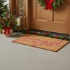HomeRoots 24" X 36" Brown And Pink Christmas Outdoor Coir Door Mat - 2 of 4