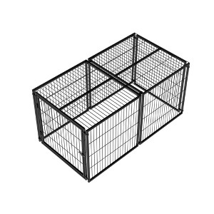 SEVOBAL Pet Doors, Gates and Pens - Large Dog Cage Indoor Kennel with Top Cover and Divider Panel for Medium Dogs, Black, 63.7"*31.5"*34.2" - 1 of 4