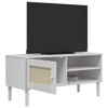 vidaXL TV Stand SENJA Rattan Look White 41.7 in.x15.7 in.x19.3 in. Solid Wood Pine - 4 of 4
