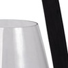 Sagebrook Home Sculpted Wood Glass Hurricane Lantern, For Decorative Use, Mango Wood and Glass, Black, 8 L x 8 W x 15 H Inches - 4 of 4