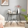 NicBex Tempered Bent Glass Console Table,Stylish Minimalist Entryway Table,Modern Couch Table for Living Room - 4 of 4