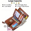 Wikineon Small Women's Leather Bifold Wallet - RFID Blocking Credit Card Holder with Zipper Coin Pocket, Organized Card Slots for Easy Access - 3 of 4