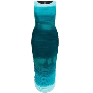 Women's Plus Size Halo Ombre Dress - green | CITY CHIC - 1 of 4