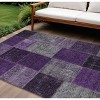 Eggplant Purple And Lilac Patchwork Washable Indoor Outdoor Area Rug - 2 of 4