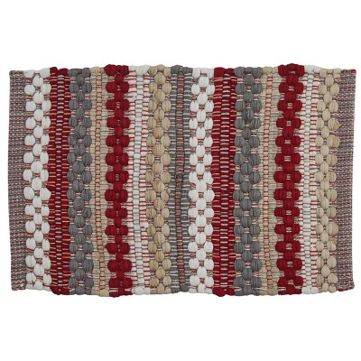 Park Designs Gray Farmhouse Holiday Chindi Placemat Set of 4
