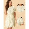 INSPIRE CHIC Women's Stand Collar Relaxed Fit Floral Dresses - 2 of 4