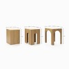 LuxenHome Set of Three Oak Finish Nesting Side Tables, Durable Manufactured Wood for Living Room Brown - 4 of 4