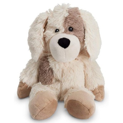 Cream and Brown Microwavable Plush Puppy Dog
