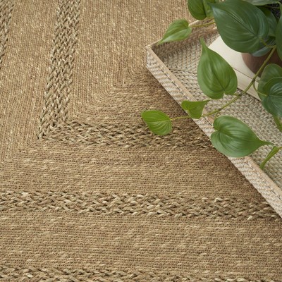 Natural Seagrass Handwoven Rectangular 5' x 7' Indoor/Outdoor Rug