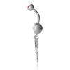 Hello Kitty Womens Stainless Steel Belly Button Ring - 3 of 4