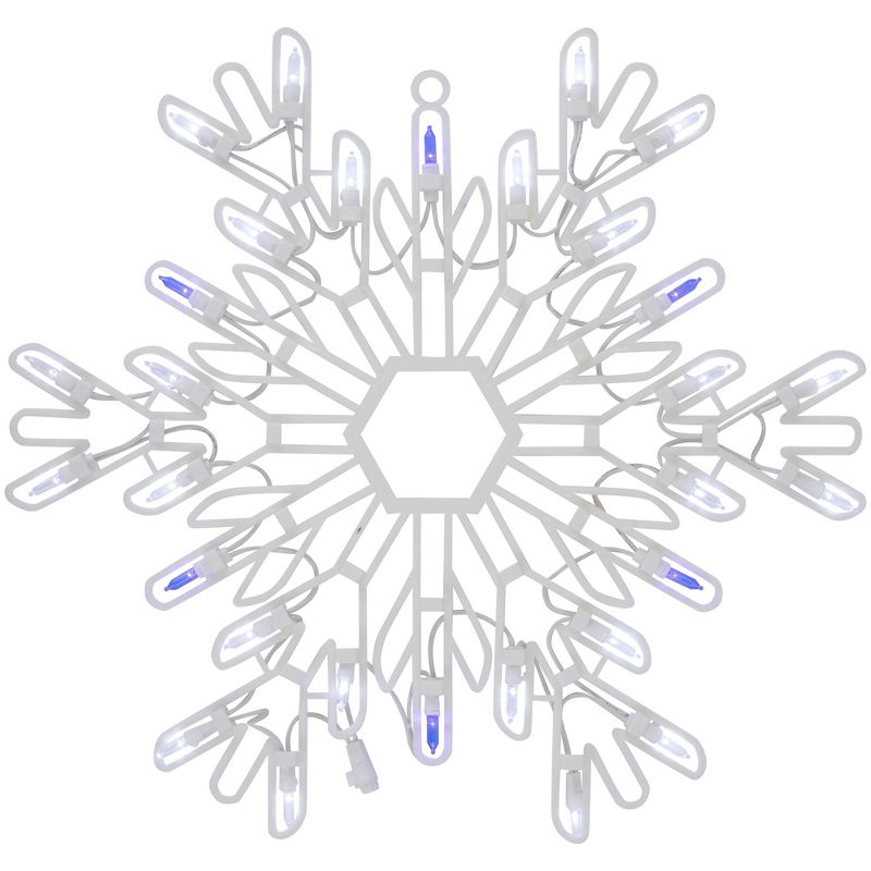 Northlight 15" LED Lighted Snowflake Christmas Window Silhouette - Pure White/Blue, 3 of 7