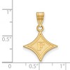 Black Bow Jewelry 14k Yellow Gold Plated Sterling Silver Furman Paladins NCAA Medium Pendant - 2 of 3