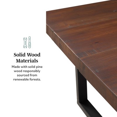 72" Grey Rustic Farmhouse Solid Wood Dining Table