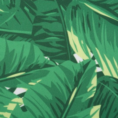 Green Banana Leaf Rectangular Stain Resistant Fabric Tablecloth