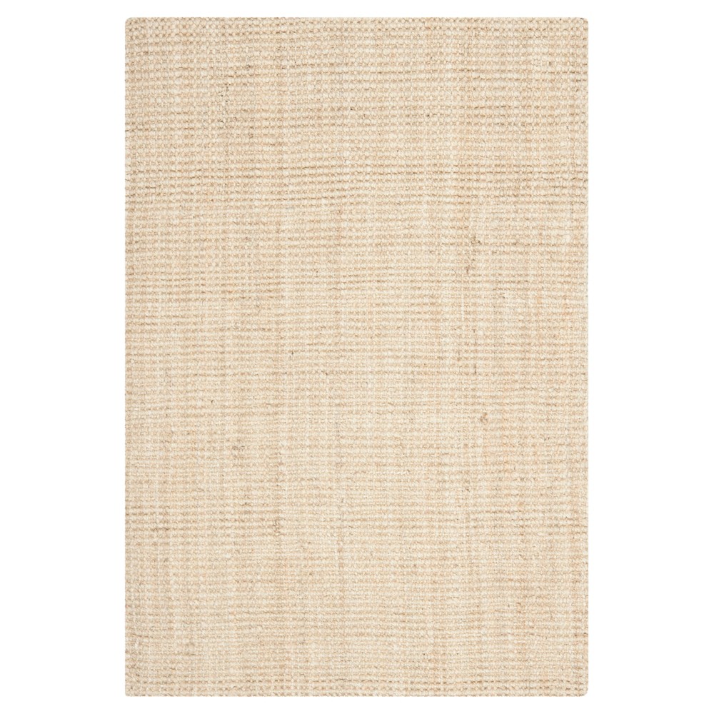 Ivory Solid Woven Area Rug 4'x6' - Safavieh