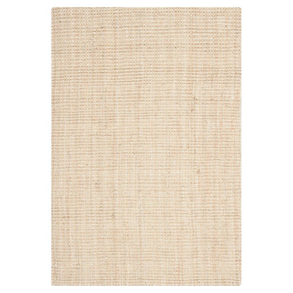 Ivory Solid Woven Area Rug 4'x6' - Safavieh