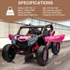 24V Kids 2-Seater Electric Ride-On UTV with Remote Control, 4WD, 4 Shock Absorbers,Leather Seats,MP3 Player & LED Lights - 2 of 4