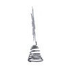 Transpac 5.5 Inch Silver Snowflake Tree Topper Gray Speckled Laser Cut Tree Toppers - 2 of 3