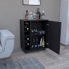 Depot E-Shop Tilden Bar Cart 32.3" H, Sleek Mobile Cocktail Station with Built-in Bottle Storage - image 2 of 4