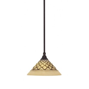 Toltec Lighting Any 1 - Light Pendant in  Dark Granite with 10" Chocolate Icing Shade - 1 of 1