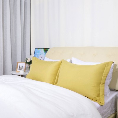 PiccoCasa Polyester Soft Brushed Microfiber Envelope Closure Pillowcases 2 Pcs