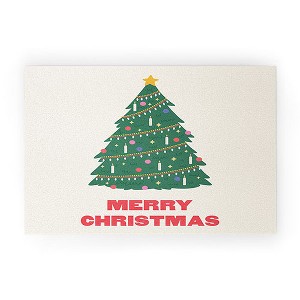 April Lane Art Merry Christmas Tree Welcome Mat - Society6 - 1 of 3