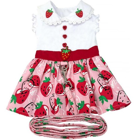 Doggie Design Strawberry Picnic Dog Dress with Matching Leash - image 1 of 4