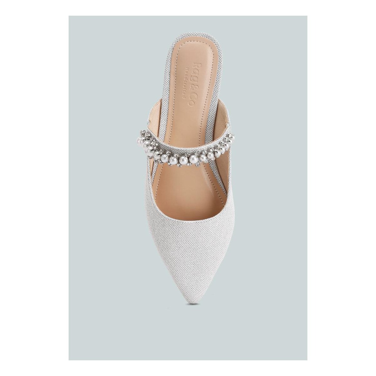 Женские сабо Rag & Co Womens Geode Pearl Embellished Slip On Mules 7 — фото 6