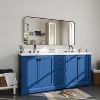 Onwith 60-Inches x 28-Inches Framed Rectangle Bathroom Vanity Mirror - 2 of 4