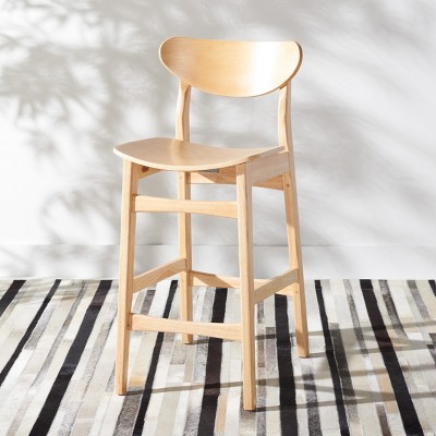 Mid-Century Chic Thaxton 45" Natural Wood Counter Stool