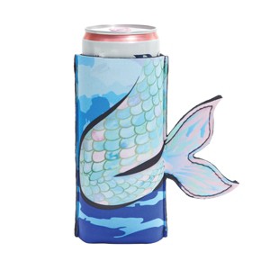 Beachcombers 12oz Skinny Can Sleeve Mermaid Tail - 1 of 1