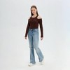 Women's Long Sleeve Off the Shoulder Keyhole Top - Wild Fable™ - 3 of 3