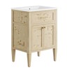 Modway Elysian 24" Wood Bathroom Vanity in White Burl with Ceramic Sink Basin - 2 of 4