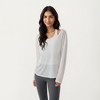 Anna-Kaci Active 2-Piece Women's Long Sleeve Sheer Pullover Top Set with Off Shoulder Neckline and Relaxed Fit - 2 of 4