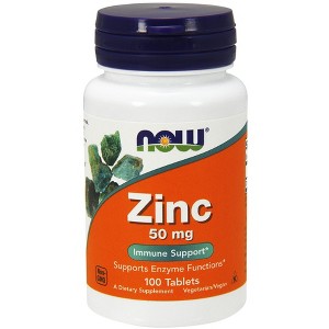 Zinc Gluconate 50mg by Now Foods  -  100 Tablet - 1 of 2