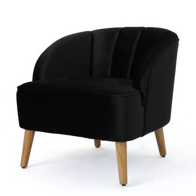 Velvet chair online black