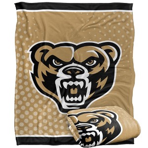 Oakland University Logo Dots Silky 50x60 Blanket, 1 Sided - 1 of 4