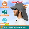 SUN CUBE Wide Brim Sun Hat with Neck Flap, UPF50+ Hiking Safari Fishing Hat for Womens, Sun Protection Beach Hat - 4 of 4